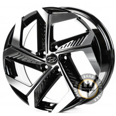 Replica HND18629 7.5x18 5x114.3 ET51 DIA67.1 Gloss Black Machined Face (Черный глянцевый полированное лицо)