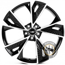 Replica A20665 9x20 5x112 ET35 DIA66.45 Gloss Black Machined Face (Черный глянцевый полированное лицо)