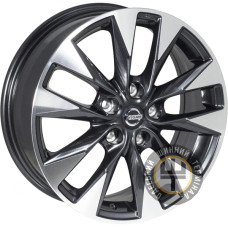 ZF TL0391 6.5x17 5x114.3 ET45 DIA66.1 Серый, полированные спицы и обод