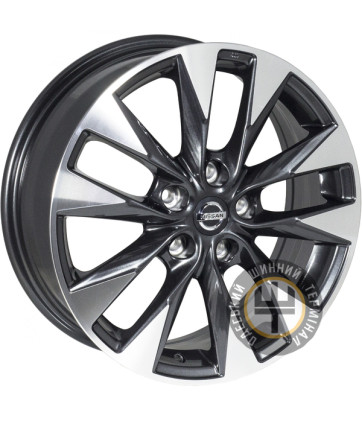 ZF TL0391 6.5x17 5x114.3 ET45 DIA66.1 Серый, полированные спицы и обод