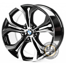 Replica B20711 10x20 5x120 ET40 DIA74.1 Gloss Black Machined Face (Черный глянцевый полированное лицо)