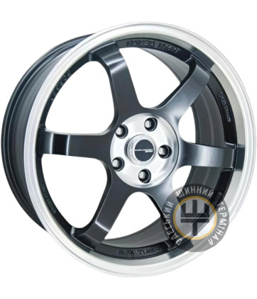 GT TE37 8x18 5x112 ET38 DIA66.6 Matt Black Machine Face (Черный матовый с полировкой)