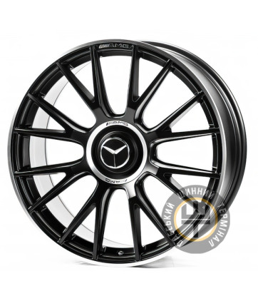 Replica MR3294 9.5x20 5x112 ET43 DIA66.5 Matt Black Polished Lip (Матовый черный полированный обод)