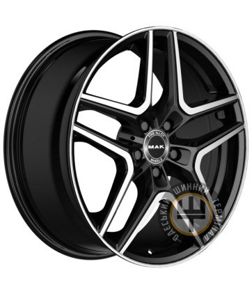 Mak Aurum 8x19 5x112 ET40 DIA66.6 GlossS Black Mirror Ring