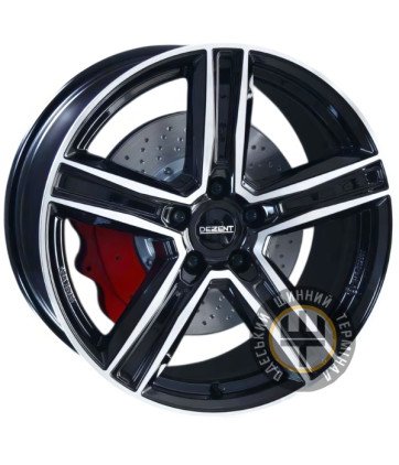 Dezent KG  7x18 5x112 ET22 DIA66.6 Black polished (Черный с полированной лицевой частью)