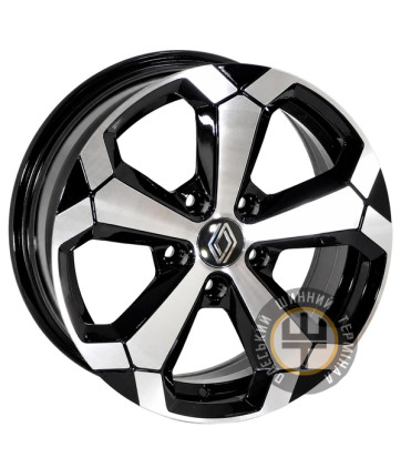 Zorat Wheels D6821 6.5x16 5x114.3 ET32 DIA67.1 Black polished (Черный с полированной лицевой частью)