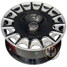 Replica FORGED MAN0002 9.5x22 5x120 ET42.5 DIA72.4 Gloss Black W/Milled Spoker