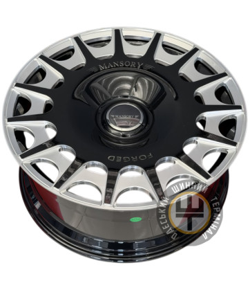 Replica FORGED MAN0002 9.5x23 5x120 ET42.5 DIA72.4 Gloss Black W/Milled Spoker