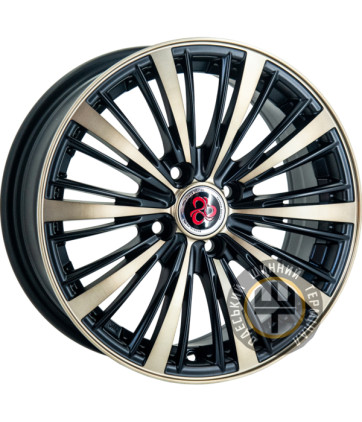 GT 5327 6.5x15 4x100 ET35 DIA67.1 Satin black with bronze face