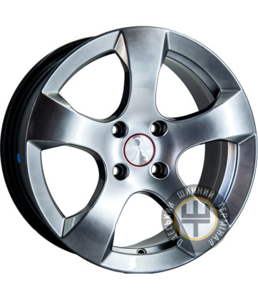 Replica Peugeot 1138 7x16 4x108 ET25 DIA65.1 Hyper black (Насыщенный черный, иногда темно-серебристый)