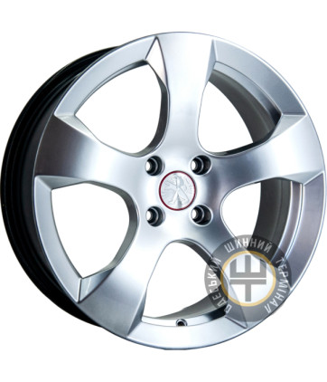 Replica Peugeot GT LP186 7x17 4x108 ET25 DIA65.1 Hyper Silver (Cупер серебро)