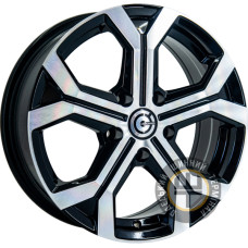Replica Renault Y1388 6.5x16 5x114.3 ET32 DIA66.1 Black polished (Черный с полированной лицевой частью)