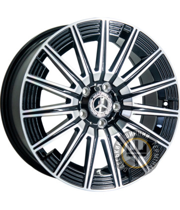 Replica Mercedes XF002 8x18 5x112 ET43 DIA66.45 Machine black