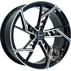 Replica Audi FA835 9x20 5x112 ET30 DIA66.45 Черный с алмазной механической обработкой лицевой поверхности