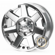 Replica TY3363 7.5x17 6x139.7 ET15 DIA106.1 Dark Gunmetal Machined Face
