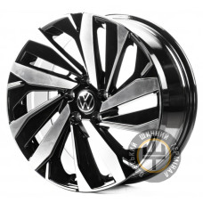 Replica VV18423 8x18 5x112 ET44 DIA57.1 Gloss Black Machined Face (Черный глянцевый полированное лицо)