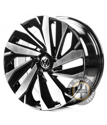 Replica VV18423 8x18 5x112 ET44 DIA57.1 Gloss Black Machined Face (Черный глянцевый полированное лицо)