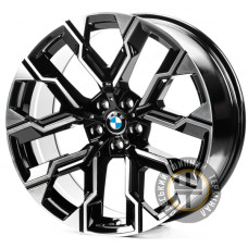 Replica B20034 10.5x20 5x112 ET44 DIA66.5 Gloss Black Machined Face (Черный глянцевый полированное лицо)