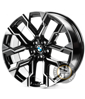 Replica B20034 10.5x20 5x112 ET44 DIA66.5 Gloss Black Machined Face (Черный глянцевый полированное лицо)