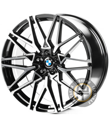 Replica B20699 10.5x20 5x112 ET40 DIA66.5 Gloss Black Machined Face (Черный глянцевый полированное лицо)