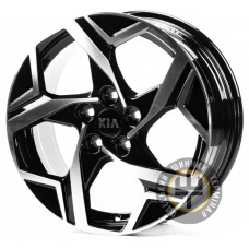 Replica KI17007 7x17 5x114.3 ET49 DIA67.1 Gloss Black Machined Face (Черный глянцевый полированное лицо)