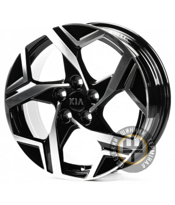 Replica KI17007 7x17 5x114.3 ET49 DIA67.1 Gloss Black Machined Face (Черный глянцевый полированное лицо)