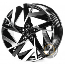 Replica RN18877 7x18 5x114.3 ET45 DIA66.1 Gloss Black Machined Face (Черный глянцевый полированное лицо)
