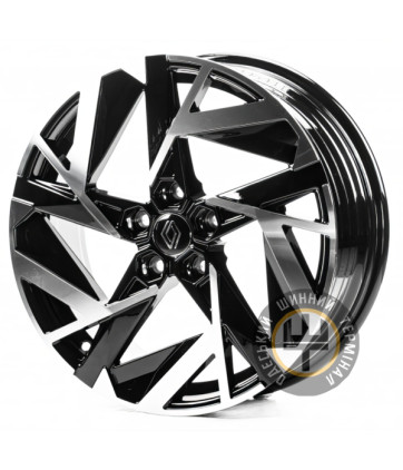 Replica RN18877 7x18 5x114.3 ET45 DIA66.1 Gloss Black Machined Face (Черный глянцевый полированное лицо)