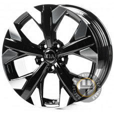 Replica KI18996 7.5x18 5x114.3 ET51 DIA67.1 Gloss Black Machined Face (Черный глянцевый полированное лицо)