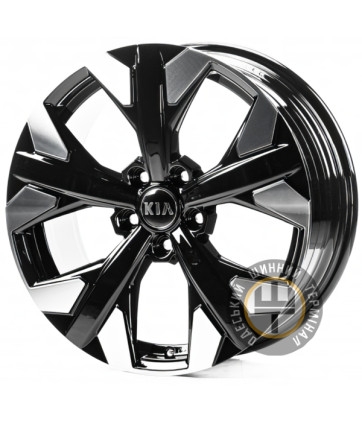 Replica KI18996 7.5x18 5x114.3 ET51 DIA67.1 Gloss Black Machined Face (Черный глянцевый полированное лицо)
