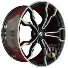Replica FORGED B2604527 9x20 5x112 ET25 DIA66.5 Gloss Black Machined Face (Черный глянцевый полированное лицо)