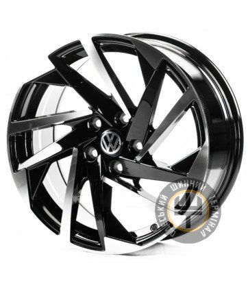 Replica VV17082 7.5x17 5x112 ET40 DIA57.1 Gloss Black Machined Face (Черный глянцевый полированное лицо)