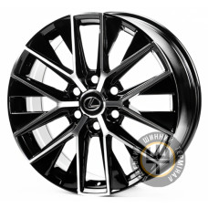Replica LX20912 8x20 6x139.7 ET55 DIA95.1 Gloss Black Machined Face (Черный глянцевый полированное лицо)