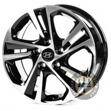 Replica HND16852 6.5x16 5x114.3 ET46 DIA67.1 Gloss Black Machined Face (Черный глянцевый полированное лицо)