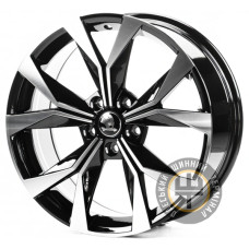 Replica SK18726 7.5x18 5x112 ET38 DIA57.1 Gloss Black Machined Face (Черный глянцевый полированное лицо)