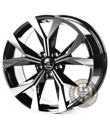 Replica SK18726 7.5x18 5x112 ET38 DIA57.1 Gloss Black Machined Face (Черный глянцевый полированное лицо)