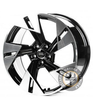 Replica A19046 8x19 5x112 ET45 DIA57.1 Gloss Black Machined Face (Черный глянцевый полированное лицо)