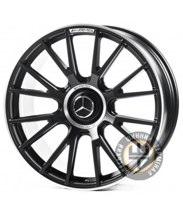 Replica FORGED MR012 8x20 5x112 ET20 DIA66.45 Satin black lip polish