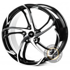 Replica FORGED MCL001 11x20 5x112 ET24.8 DIA57.1 Gloss Black Machined Face (Черный глянцевый полированное лицо)