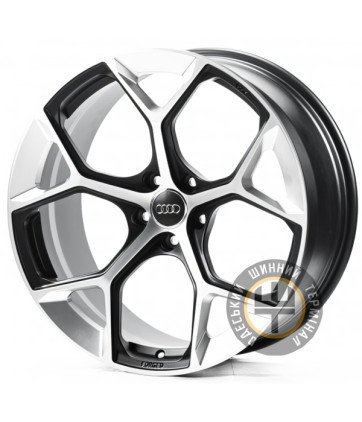 Replica FORGED A007/1 9x20 5x112 ET26 DIA66.45 Satin black with machined face