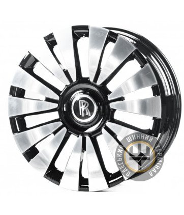 Replica FORGED RR004 9.5x21 5x120 ET33 DIA72.5 Gloss Black Machined Face (Черный глянцевый полированное лицо)