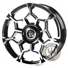 Replica FORGED RR002 8.5x22 5x112 ET19 DIA66.5 Gloss Black Machined Face (Черный глянцевый полированное лицо)