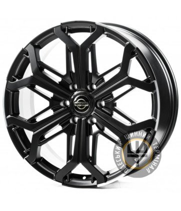 Replica FORGED NS001 8.5x22 6x139.7 ET35 DIA77.8 Satin black lip polish