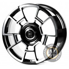 Replica FORGED RR004/1 10x23 5x120 ET35 DIA66.5 Gloss Black Machined Face (Черный глянцевый полированное лицо)