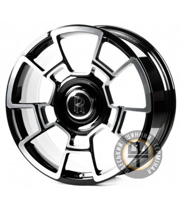 Replica FORGED RR004/1 10x23 5x120 ET35 DIA66.5 Gloss Black Machined Face (Черный глянцевый полированное лицо)