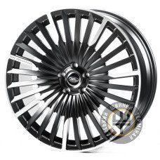 Replica FORGED LR10 9.5x23 5x120 ET42.5 DIA72.5 Satin black with machined face