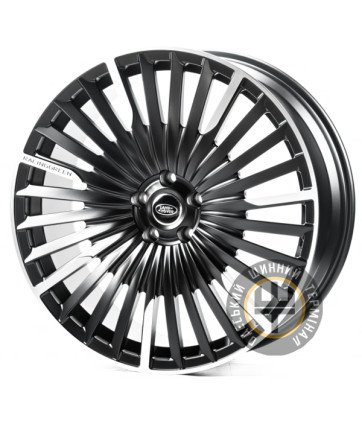 Replica FORGED LR10 9.5x23 5x120 ET42.5 DIA72.5 Satin black with machined face