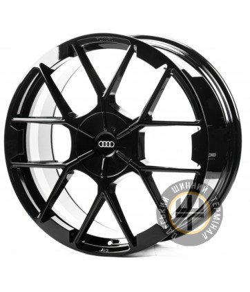 Replica FORGED A006 9.5x21 5x130 ET60 DIA71.5 Satin black with machined face