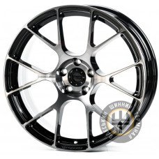 WS FORGED WS-160C 8x19 5x112 ET20 DIA66.5 Gloss black with dark machined face