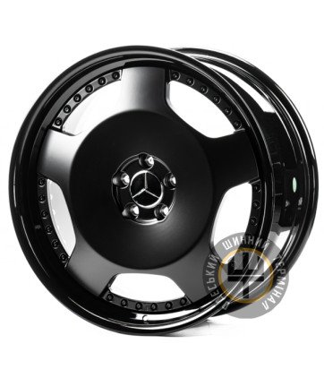 WS FORGED WS-MR052/2C 10.5x21 5x112 ET50 DIA66.45 SATIN BLACK GLOSSY BLACK LIP